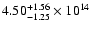 $\rm 4.50_{-1.25 }^{+1.56 } \times 10^{14}$