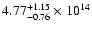 $\rm 4.77_{-0.76 }^{+1.15 } \times 10^{14}$