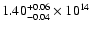 $\rm 1.40_{-0.04 }^{+0.06 } \times 10^{14}$
