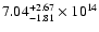 $\rm 7.04_{-1.81 }^{+2.67 } \times 10^{14}$