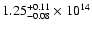 $\rm 1.25_{-0.08 }^{+0.11 } \times 10^{14}$