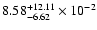 $\rm 8.58_{-6.62 }^{+12.11 } \times 10^{-2}$
