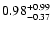 $\rm0.98_{-0.37 }^{+0.99 }$