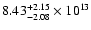 $\rm 8.43_{-2.08 }^{+2.15 } \times 10^{13}$