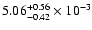 $\rm 5.06_{-0.42 }^{+0.56 } \times 10^{-3}$