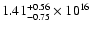 $\rm 1.41_{-0.75 }^{+0.56 } \times 10^{16}$