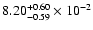 $\rm 8.20_{-0.59 }^{+0.60 } \times 10^{-2 }$