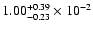$\rm 1.00_{-0.23 }^{+0.39 } \times 10^{-2}$