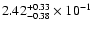 $\rm 2.42_{-0.38 }^{+0.33 } \times 10^{-1}$