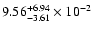 $\rm 9.56_{-3.61 }^{+6.94 } \times 10^{-2}$