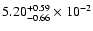 $\rm 5.20_{-0.66 }^{+0.59 } \times 10^{-2 }$
