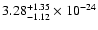 $\rm 3.28_{-1.12 }^{+1.35 } \times 10^{-24}$