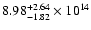 $\rm 8.98_{-1.82 }^{+2.64 } \times 10^{14}$