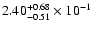 $\rm 2.40_{-0.51 }^{+0.68 } \times 10^{-1}$