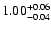 $\rm 1.00_{-0.04 }^{+0.06 }$