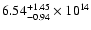 $\rm 6.54_{-0.94}^{+1.45} \times 10^{14}$