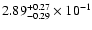 $\rm 2.89_{-0.29}^{+0.27} \times 10^{-1}$