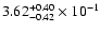 $\rm 3.62_{-0.42}^{+0.40} \times 10^{-1}$