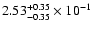 $\rm 2.53_{-0.35}^{+0.35} \times 10^{-1}$