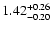 $\rm 1.42_{-0.20}^{+0.26}$