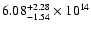 $\rm 6.08_{-1.54}^{+2.28} \times 10^{14}$