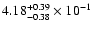 $\rm 4.18_{-0.38}^{+0.39} \times 10^{-1}$