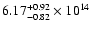 $\rm 6.17_{-0.82}^{+0.92} \times 10^{14}$