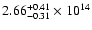 $\rm 2.66_{-0.31}^{+0.41} \times 10^{14}$