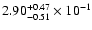 $\rm 2.90_{-0.51}^{+0.47} \times 10^{-1}$