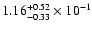 $\rm 1.16_{-0.33}^{+0.52} \times 10^{-1}$