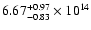 $\rm 6.67_{-0.83}^{+0.97} \times 10^{14}$