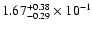$\rm 1.67_{-0.29}^{+0.38} \times 10^{-1}$