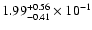 $\rm 1.99_{-0.41}^{+0.56} \times 10^{-1}$