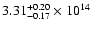 $\rm 3.31_{-0.17}^{+0.20} \times 10^{14}$