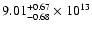 $\rm 9.01_{-0.68}^{+0.67} \times 10^{13}$