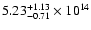 $\rm 5.23_{-0.71}^{+1.13} \times 10^{14}$