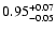 $\rm0.95_{-0.05}^{+0.07}$
