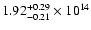 $\rm 1.92_{-0.21}^{+0.29} \times 10^{14}$