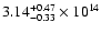 $\rm 3.14_{-0.33}^{+0.47} \times 10^{14}$