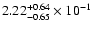 $\rm 2.22_{-0.65}^{+0.64} \times 10^{-1}$