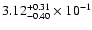$\rm 3.12_{-0.40}^{+0.31} \times 10^{-1}$