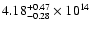 $\rm 4.18_{-0.28}^{+0.47} \times 10^{14}$