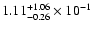 $\rm 1.11_{-0.26}^{+1.06} \times 10^{-1}$