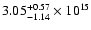 $\rm 3.05_{-1.14}^{+0.57} \times 10^{15}$