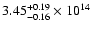 $\rm 3.45_{-0.16}^{+0.19} \times 10^{14}$