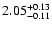 $\rm 2.05_{-0.11}^{+0.13}$