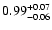$\rm0.99_{-0.06}^{+0.07}$