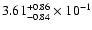 $\rm 3.61_{-0.84}^{+0.86} \times 10^{-1}$