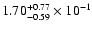 $\rm 1.70_{-0.59}^{+0.77} \times 10^{-1}$