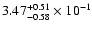 $\rm 3.47_{-0.58}^{+0.51} \times 10^{-1}$